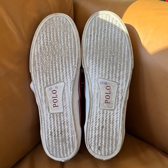 Men’s Polo Ralph Lauren Thorton Sz 11 D Burgundy Herringbone Brown Leather - Picture 11 of 11